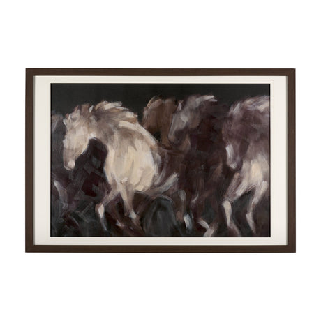 Running Wild - Quick by Mercana Studio Hand Embellished Textured Framed Art Print Matted under Glass by Mercana at Eve Furniture