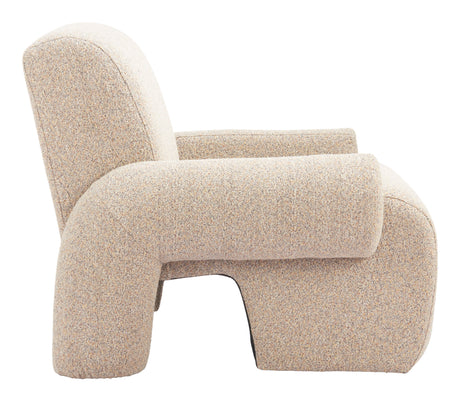 Rura Heathered Beige Accent Chair by Zuomod at Eve Furniture