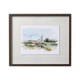 Rural Plein Air I by Ethan Harper a Hand Embellished Textured Framed Art Print Matted under Glass by Mercana at Eve Furniture