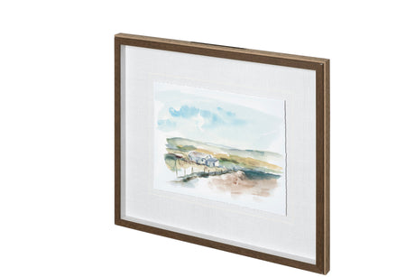 Rural Plein Air III by Ethan Harper a Hand Embellished Textured Framed Art Print Matted under Glass by Mercana at Eve Furniture