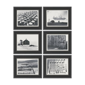 Rural Rows (Set of 6) by The Chelsea Collection Textured Framed Art Print Matted under Glass by Mercana at Eve Furniture