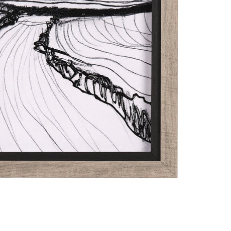 Rural Sketch-I by Mercana Studio a Hand Embellished Textured Framed Art Print by Mercana at Eve Furniture