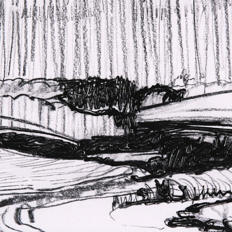 Rural Sketch-I by Mercana Studio a Hand Embellished Textured Framed Art Print by Mercana at Eve Furniture