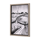 Rural Sketch-II by Mercana Studio a Hand Embellished Textured Framed Art Print by Mercana at Eve Furniture