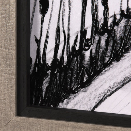 Rural Sketch-II by Mercana Studio a Hand Embellished Textured Framed Art Print by Mercana at Eve Furniture