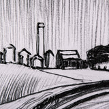 Rural Sketch-II by Mercana Studio a Hand Embellished Textured Framed Art Print by Mercana at Eve Furniture
