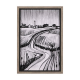 Rural Sketch-II by Mercana Studio a Hand Embellished Textured Framed Art Print by Mercana at Eve Furniture