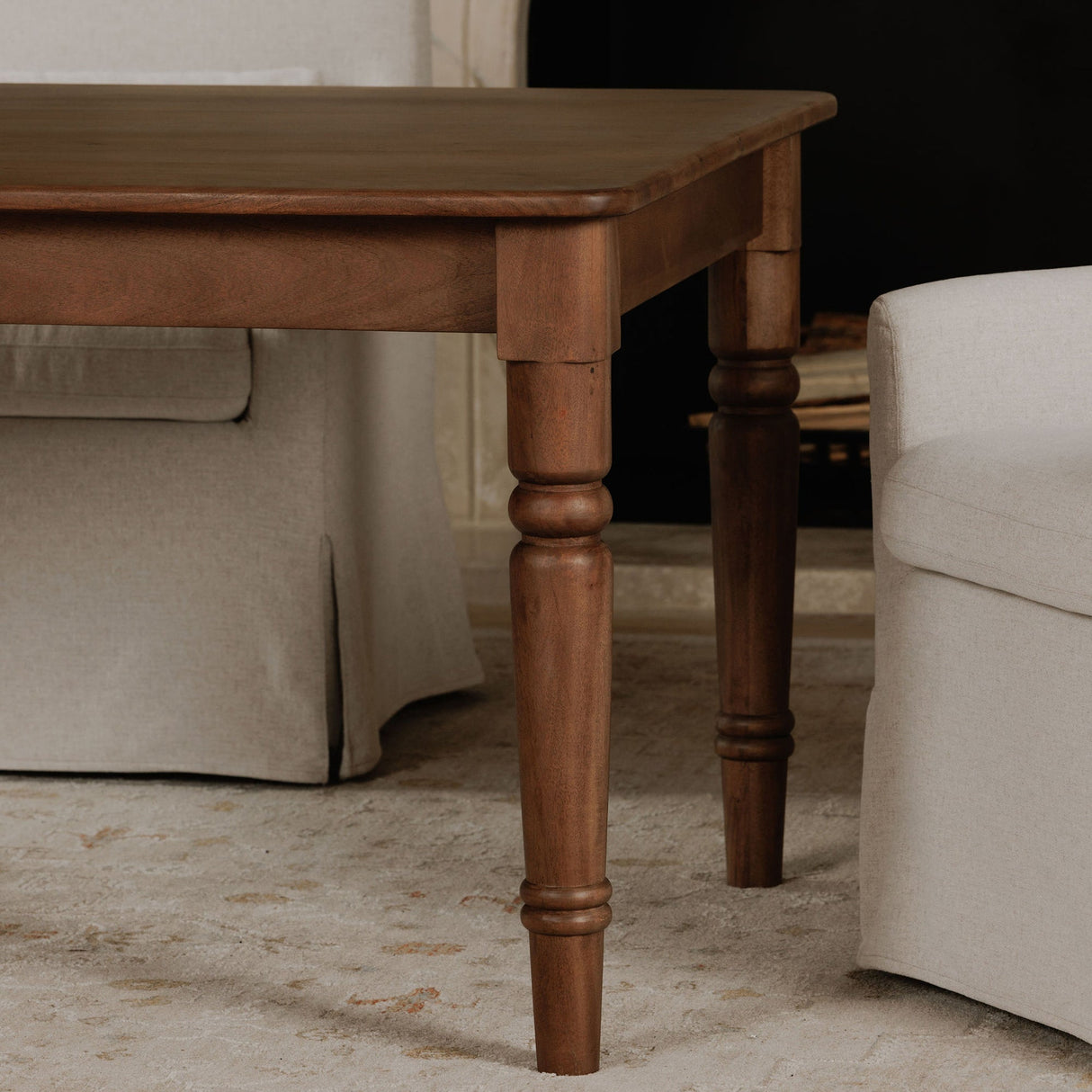 Russet Brown Dining Table by MOES at Eve Furniture