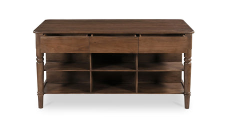 Russet Kitchen Island Brown by Moe's Home at Eve Furniture