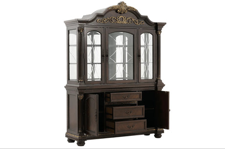 Russian Hill Warm Cherry Buffet & Hutch by Homelegance at Eve Furniture