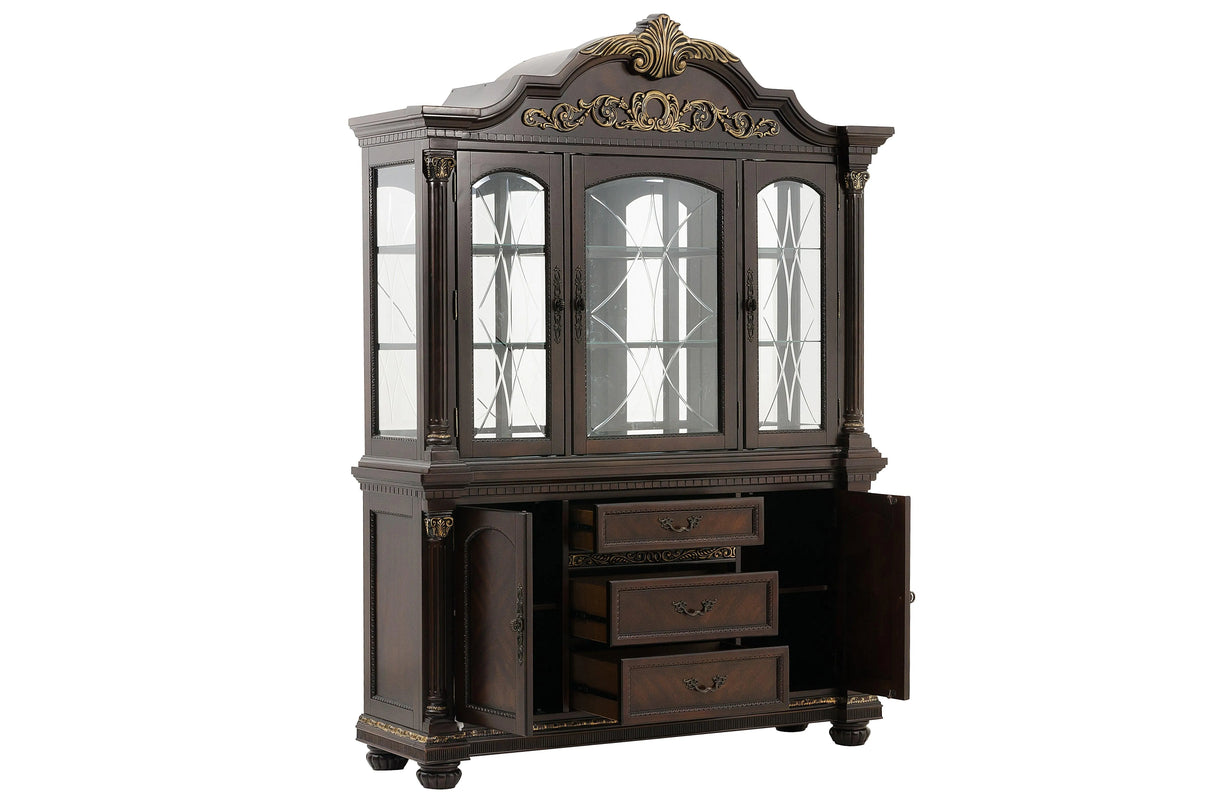 Russian Hill Warm Cherry Buffet & Hutch by Homelegance at Eve Furniture