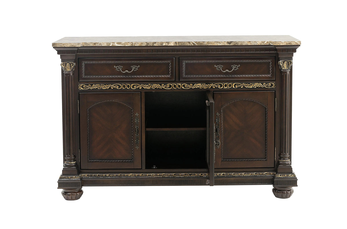 Russian Hill Warm Cherry Server by Homelegance at Eve Furniture