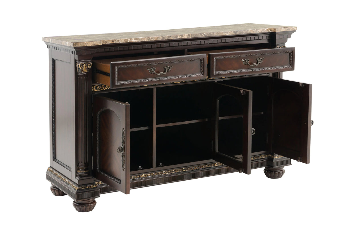 Russian Hill Warm Cherry Server by Homelegance at Eve Furniture