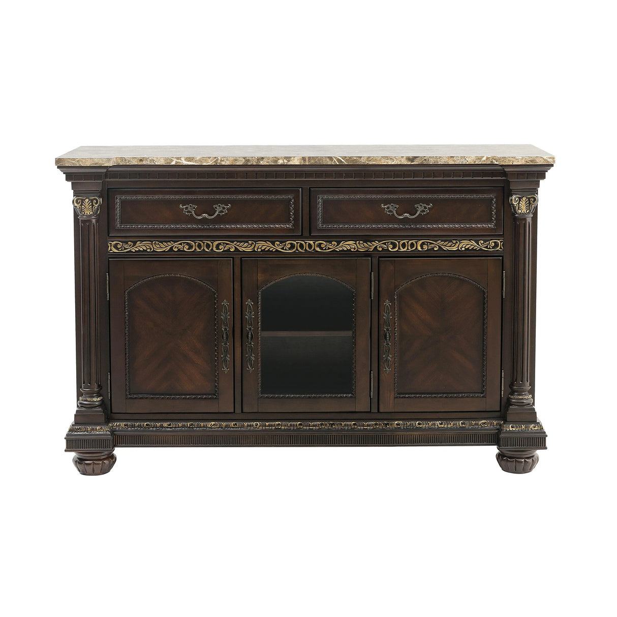 Russian Hill Warm Cherry Server by Homelegance at Eve Furniture