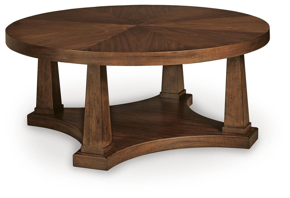 Rustic Plains Warm Brown Coffee Table by Ashley at Eve Furniture