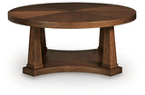 Rustic Plains Warm Brown Coffee Table by Ashley at Eve Furniture