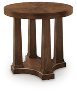 Rustic Plains Warm Brown Square End Table by Ashley at Eve Furniture