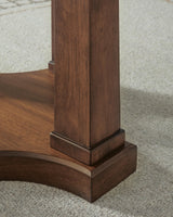 Rustic Plains Warm Brown Square End Table by Ashley at Eve Furniture