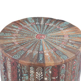 Rustic Roots 20" Hand Painted Round Side Table by Home Trends & Design at Eve Furniture