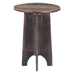 Rustic Roots 24" Hand Painted Round Side Table by Home Trends & Design at Eve Furniture