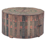 Rustic Roots 32" Hand Painted Round Coffee Table with Storage Drawer by Home Trends & Design at Eve Furniture