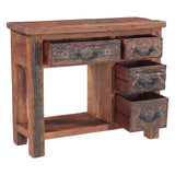 Rustic Roots 36" Hand Painted Console Table with Four Drawers by Home Trends & Design at Eve Furniture