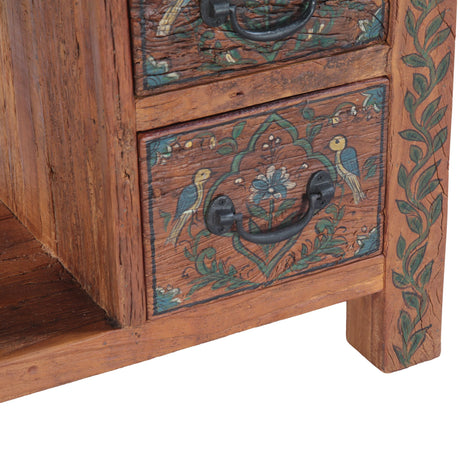 Rustic Roots 36" Hand Painted Console Table with Four Drawers by Home Trends & Design at Eve Furniture