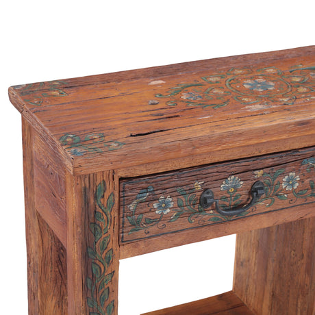 Rustic Roots 36" Hand Painted Console Table with Four Drawers by Home Trends & Design at Eve Furniture