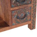 Rustic Roots 36" Hand Painted Console Table with Four Drawers by Home Trends & Design at Eve Furniture