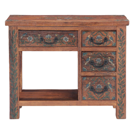 Rustic Roots 36" Hand Painted Console Table with Four Drawers by Home Trends & Design at Eve Furniture