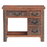 Rustic Roots 36" Hand Painted Console Table with Four Drawers by Home Trends & Design at Eve Furniture