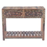 Rustic Roots 40" Hand Painted Console Table with Two Drawers by Home Trends & Design at Eve Furniture