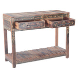 Rustic Roots 40" Hand Painted Console Table with Two Drawers by Home Trends & Design at Eve Furniture