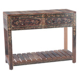 Rustic Roots 40" Hand Painted Console Table with Two Drawers by Home Trends & Design at Eve Furniture