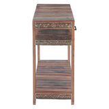 Rustic Roots 40" Hand Painted Console Table with Two Drawers by Home Trends & Design at Eve Furniture
