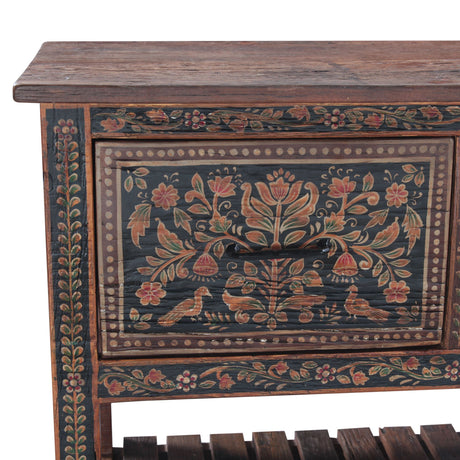 Rustic Roots 47" Hand Painted Console Table with Three Drawers by Home Trends & Design at Eve Furniture