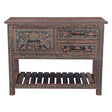 Rustic Roots 47" Hand Painted Console Table with Three Drawers by Home Trends & Design at Eve Furniture