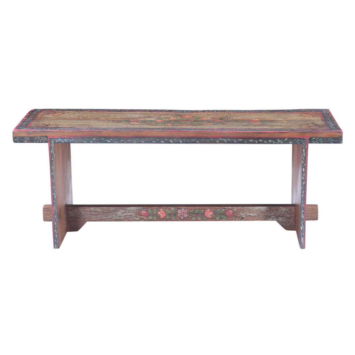 Rustic Roots 48" Hand Painted Bench by Home Trends & Design at Eve Furniture