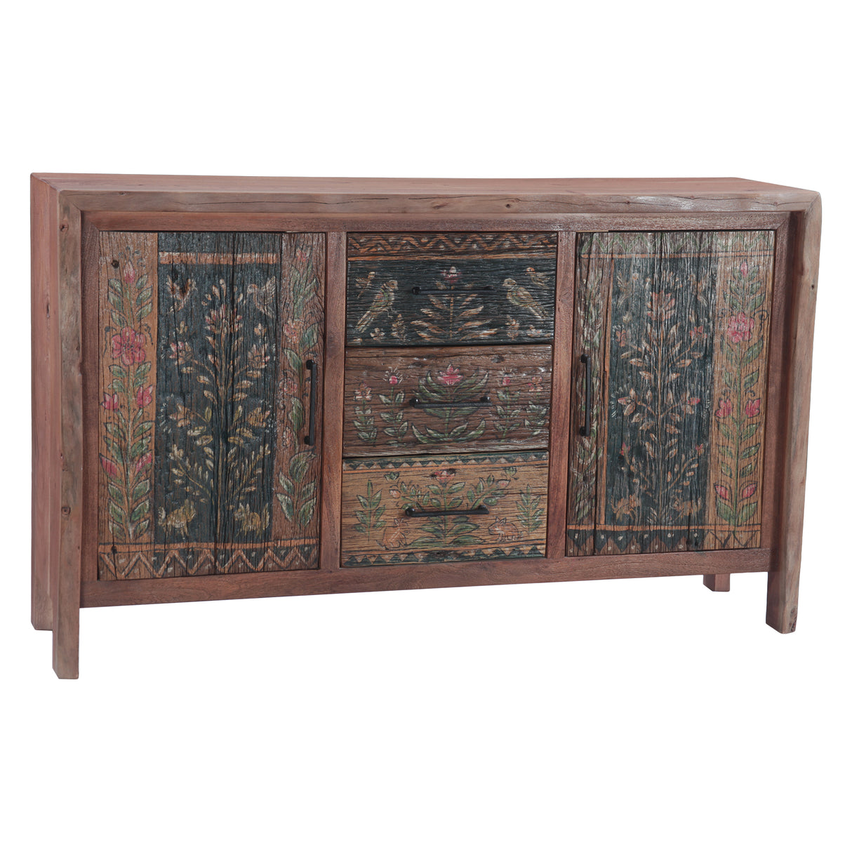 Rustic Roots 60" Hand Painted Sideboard with Two Doors and Three Drawers by Home Trends & Design at Eve Furniture
