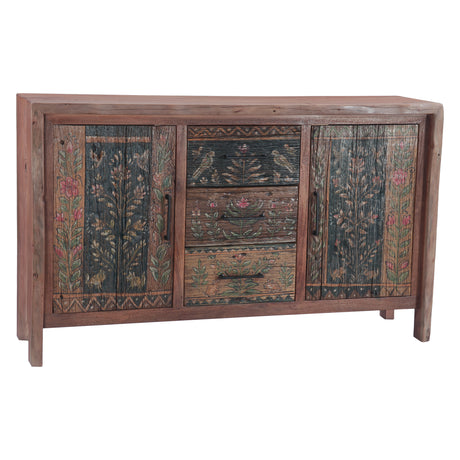 Rustic Roots 60" Hand Painted Sideboard with Two Doors and Three Drawers by Home Trends & Design at Eve Furniture