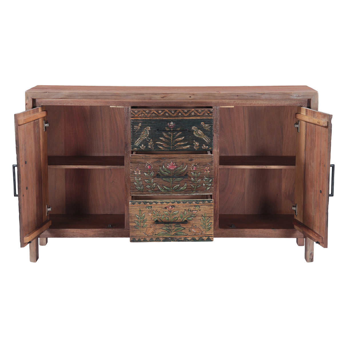 Rustic Roots 60" Hand Painted Sideboard with Two Doors and Three Drawers by Home Trends & Design at Eve Furniture