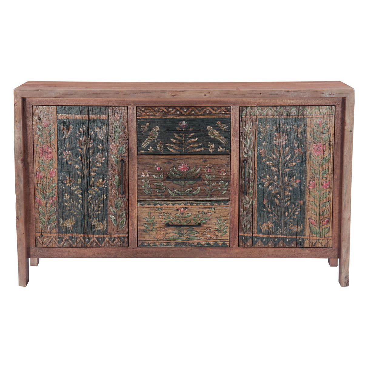 Rustic Roots 60" Hand Painted Sideboard with Two Doors and Three Drawers by Home Trends & Design at Eve Furniture