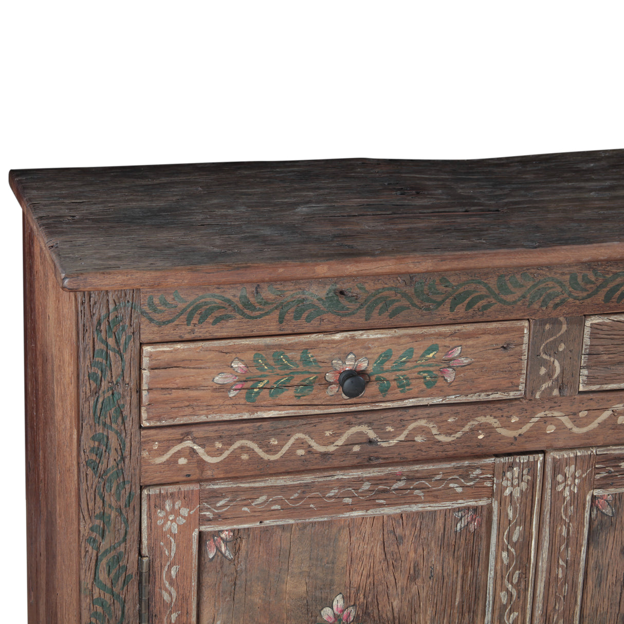 Rustic Roots 79" Hand Painted Sideboard with Four Doors and Four Drawers by Home Trends & Design at Eve Furniture