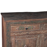 Rustic Roots 79" Hand Painted Sideboard with Four Doors and Four Drawers by Home Trends & Design at Eve Furniture