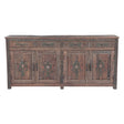 Rustic Roots 79" Hand Painted Sideboard with Four Doors and Four Drawers by Home Trends & Design at Eve Furniture