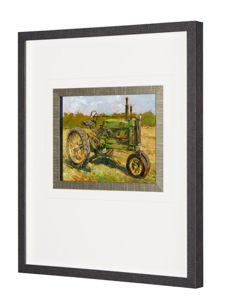 Rustic Tractors I by Mercana Studio a Hand Embellished Textured Framed Art Print Matted under Glass by Mercana at Eve Furniture