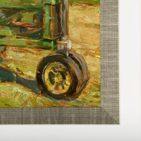 Rustic Tractors I by Mercana Studio a Hand Embellished Textured Framed Art Print Matted under Glass by Mercana at Eve Furniture