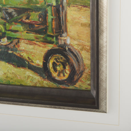 Rustic Tractors I by Mercana Studio a Hand Embellished Textured Framed Art Print Matted under Glass by Mercana at Eve Furniture