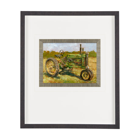 Rustic Tractors I by Mercana Studio a Hand Embellished Textured Framed Art Print Matted under Glass by Mercana at Eve Furniture