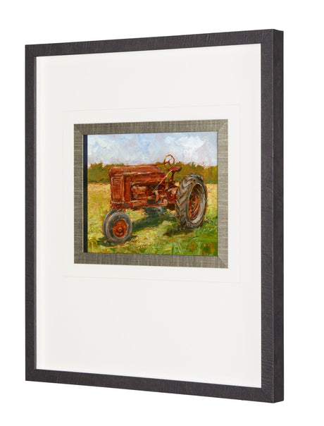 Rustic Tractors II by Mercana Studio a Hand Embellished Textured Framed Art Print Matted under Glass by Mercana at Eve Furniture